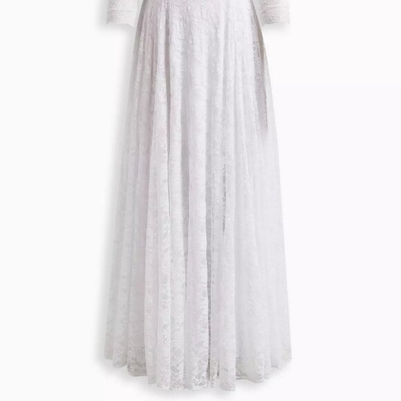 NWT Torrid White Lace Off Shoulder A-Line Wedding Dress size 14 - Picture 9 of 9